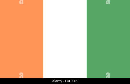 Cote d`Ivoire flag Stock Vector